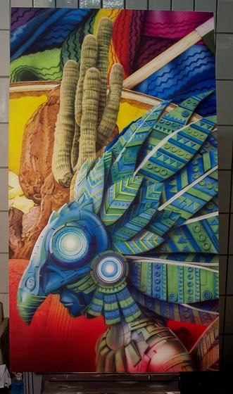 Tafel: aztekischer Adler