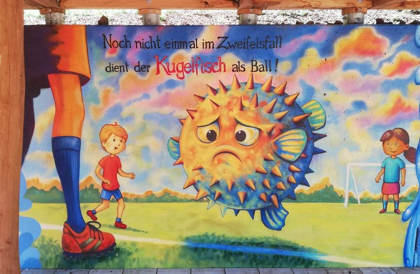 „Noch nicht einmal im Zweifelsfall dient der Kugelfisch als Ball!“