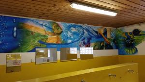 Innenraumgestaltung Airbrush Wandmalerei