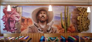 Innenraumgestaltung Airbrush Wandmalerei