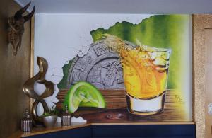 Innenraumgestaltung Airbrush Wandmalerei