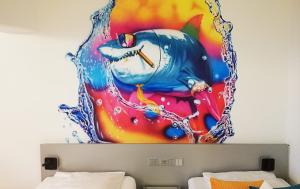 Innenraumgestaltung Airbrush Wandmalerei