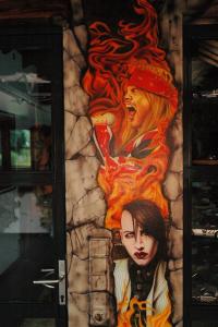 Innenraumgestaltung Airbrush Wandmalerei