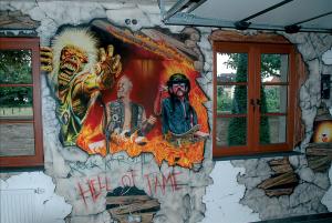 Innenraumgestaltung Airbrush Wandmalerei