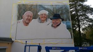 Fassadengestaltung Airbrush Wandmalerei