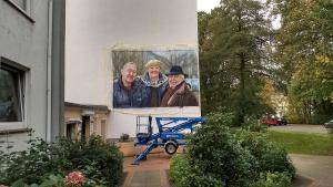 Fassadengestaltung Airbrush Wandmalerei