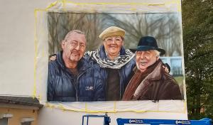 Fassadengestaltung Airbrush Wandmalerei