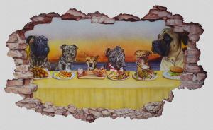 Innenraumgestaltung Airbrush Wandmalerei