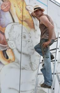 Wandmalerei Airbrush Fassadengestaltung Franz Schmidt Saarland