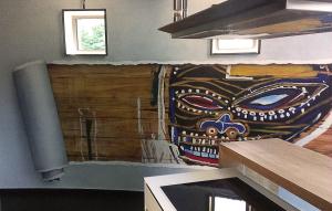 Innenraumgestaltung Airbrush Mischtechnik Wandmalerei