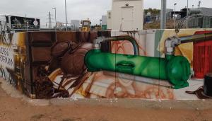 Fassadengestaltung Airbrush Wandmalerei Graffiti Saarland