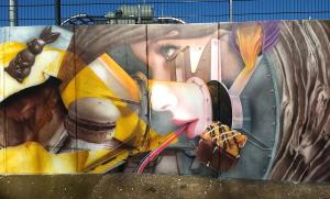 Fassadengestaltung Airbrush Wandmalerei Graffiti Saarland