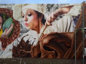 Fassadengestaltung Airbrush Wandmalerei Graffiti Saarland