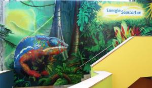 Wandmalerei Saarbrücken Schwimmbad