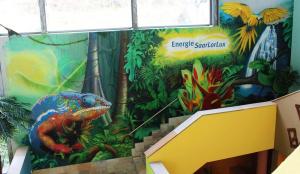 Wandmalerei Saarbrücken Schwimmbad