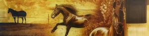 Pferde Airbrush Malerei Wandbild
