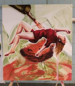 Schwebende Frau